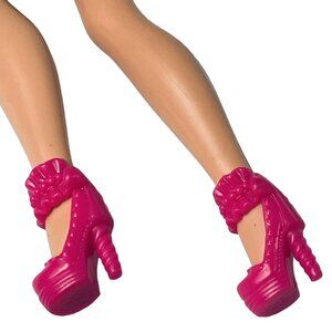 Barbie Fashionistas Doll Shoes Mattel High Heels Stilettos Hot Pink Ruffles